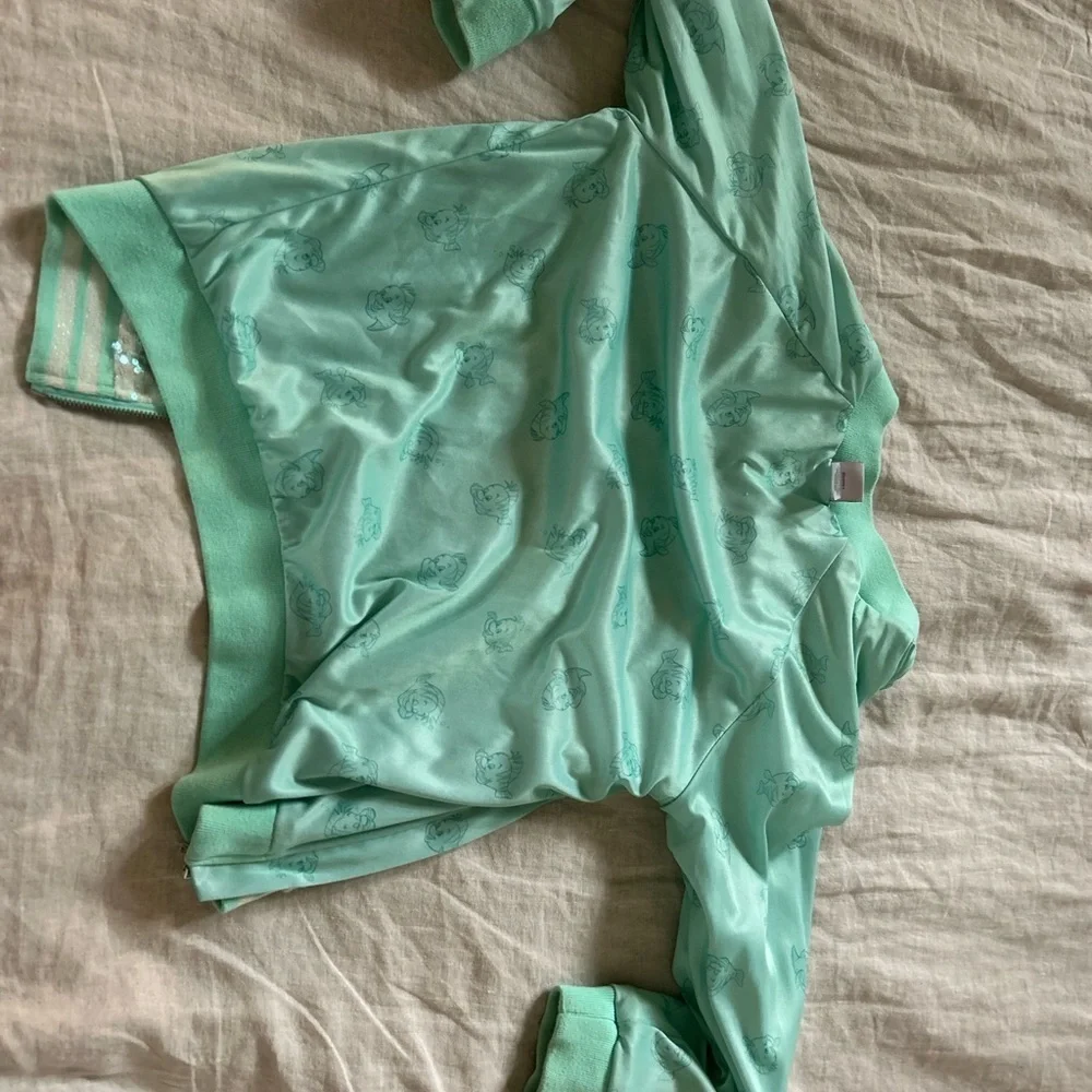 Disney Mint Sequin Bomber Jacket